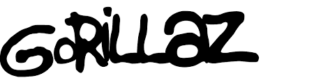 Download The Free Font Replicating The Logo From The Music Group Gorillaz And Many More At The Original Famous Fonts Gorillaz Fonts Download Fonts