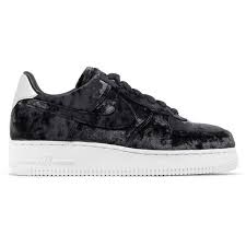 Nike Air Force 1 Metallic Faux Leather Trimmed Crushed Velvet Sneakers 110 Liked On Polyvor Velvet Sneakers Black Nike Shoes Womens Fashion Shoes Sneakers