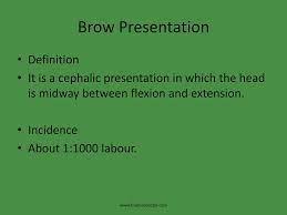 Image result for Brow Presentation