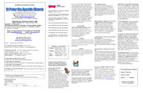 Fish fry friday's during lent. Bulletin10 St Peter The Apostle Catholic Church