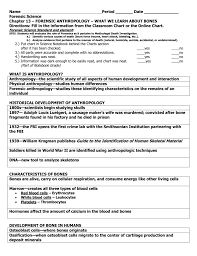 chart forensic anthropology c 13 teacher copy