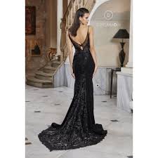 Kybele Sirt Dekolteli Ip Askili Dantel Kuyruklu Siyah Abiye Modeli Dreamon Com Tr Siyah Abiye Couture Elbise