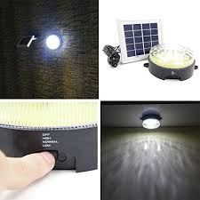 Roxy G2 Solar Outdoor Indoor Lighting Kit With Lithium Battery Photo Sensor For Auto On Off 3 Level Brightness Control 15ft Cable For Garage Workshop Cabin Yard Shed Light