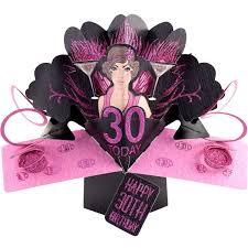 Share the best gifs now >>>. 3d Pop Up Card Happy 30th Birthday Girl Pink Art Deco Greeting Cards Keepsake Ebay