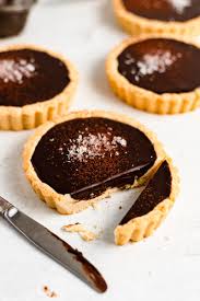Dark Chocolate And Sea Salt Tarts Baked Ambrosia Recipe Chocolate Tarts Recipe Tart Recipes Salted Chocolate