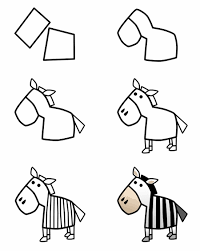 Step 4 draw the front and hind legs of the zebra. Easy Cartoon Zebra Drawing Novocom Top