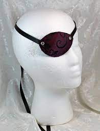 Purple Eye Patch Purple Ans Black Satin Brocade Pirate Eye Etsy Eyepatch Purple Eyes Black Satin