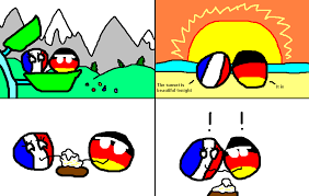 Griezmann scored two times and fires his team to euro 2016 final on sunday. France And Germany On A Romantic Excursion Polandball Know Your Meme