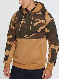 Hoodie Aereo Do Cordao Do Estilo Militar De Camo Dos Homens Milanoo Com