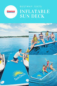 Inflatable Sun Deck 15 Feet Long A Unique Line Of More Grown Up Water Sports Items A Coolerz Sun Deck Means Relaxing Fun In T Floating Dock Deck Bestway