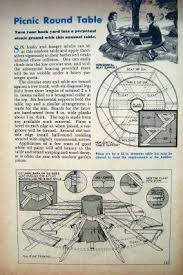 Round Picnic Table Built Around Tree 1946 How To Plans Picnic Table Plans Round Picnic Table Octagon Picnic Table Plans