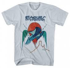 Cut from cotton with short sleeves and finished with a ribbed crew neck. Eagles Shirts Mens Tops Eagle Tshirt