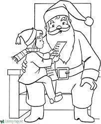 All little girls usually dream to be a beautiful princess one day. Little Girl And Santa Christmas Coloring Page