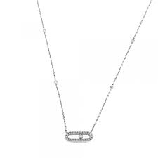 The maison is recognised for its diamond expertise and unique craftsmanship expressed through modern jewelry designs and exceptional high jewelry creations. Messika Move Uno Pave Diamond 18k White Gold Necklace Messika Tlc