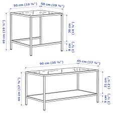 Vittsjo Nesting Tables Set Of 2 Black Brown Glass 35 3 8x19 5 8 Ikea Welding Table Welding Table Diy Nesting Tables
