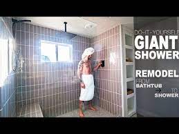 Diy Giant Shower Makeover Youtube Shower Makeover Shower Remodel Shower
