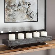 5 out of 5 stars. Uttermost Callum Aged Black Wood Pillar Candle Holder 88e35 Lamps Plus