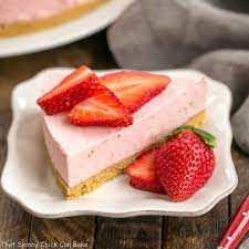 No Bake Strawberry Cheesecake Recipe Desserts Baking Baked Strawberries
