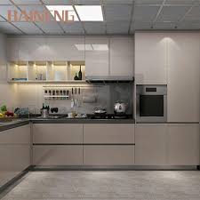 The simplistic designs that work within modular spaces tend to be a great choice for easy, effective space saving. Source German Design High Gloss Fiberglass Kitchen Cabinets For Modular Kitchen On M Aliba High Gloss Kitchen Cabinets Kitchen Modular Modular Kitchen Cabinets