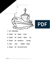 Lembaran kerja matematik prasekolah operasi tambah dan tolak. Lembaran Kerja Kenderaan Air