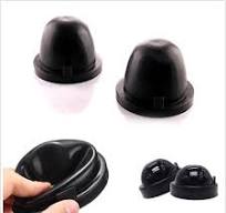 2 Pcs 85mm Black Rubber Vehicle Off-Road Headlights Housing Seal Cap Dust Covers