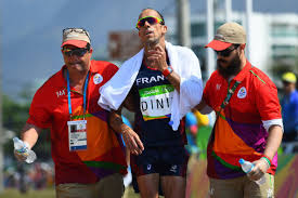 Yohann diniz, the world record holder in the event, was leading the field when a camera picked up on him beginning to struggle, collapsing to the pavement (pictured) about an hour later. It Looks Like French Race Walker Yohann Diniz Pooped His Pants Mid Race At The Olympics New York Daily News
