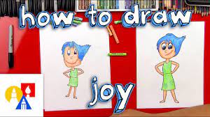 Next, draw two intersecting lines across the head, one vertical and one horizontal. How To Draw Joy From Inside Out Youtube