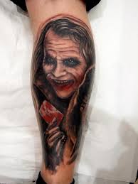Heath ledger joker heathledger tat tatts art instatattoo. Heath Ledger Joker Tattoo Pin Heath Ledger Joker Leg Photos From Blackout Tattoo Gorlitz On Blackout Tattoo Joker Tattoo Realism Tattoo