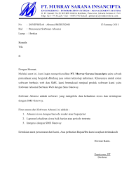 Surat diatas merupakan contoh surat penawaran kerjasama yang dikirimkan oleh pt. Proposal Absensi Barcode Dan Finger