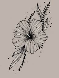 My Own Design Design Inspirationaltattooscollarbone Hibiscus Flower Tattoos Flower Tattoo Shoulder Flower Sketches