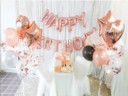 Rose Gold Happy Birthday Decoration Set 21st Birthday Party Etsy Gold Birthday Party Birthday Decorations Birthday Party 21