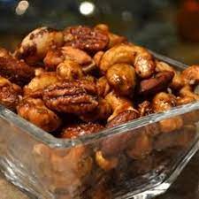 Sweet Salty Spicy Party Nuts Party Nuts Recipe Nut Recipes Spicy Nuts