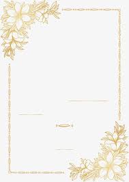 Vector Png Gold Paper Golden Pattern Hand Drawn Pattern European Style Wedding Invitation Card Gold Wedding Borders Flower Frame Wedding Invitation Card Design