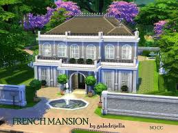 This Gorgeous French Mansion Is Inspired By Luxury Of French Maisons And Is Full Of Luxurious Items Yet It Still Rem Sims 4 House Design Sims Building Mansions