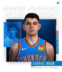 Sin lugar a dudas, gabriel deck es el presente y el futuro del básquet argentino. Gabriel Deck Welcome To Okc Nation Thunder