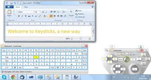 Keysticks Control A Pc Using A Joystick Or Game Controller With This Software Virtual Keyboard In Action Virtual Keyboard Game Controller Keyboard