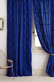 Anthropologie Appliqued Lace Curtain Blue Living Room Curtains Living Room Blue Curtains Living