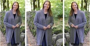 This crochet shawl reveals a very narrow knit in pattern like you witness in the leaves and would be easy one for you if you have worked with crochet. Forest Mist Knitted Shawl Collar Jacket Free Knitting Pattern