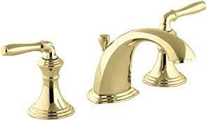 New polished chrome brass wall mounted bathroom accessories set towel bar shelf towel ring robe hook toilet paper holder aset005. Bathroom Faucet By Kohler Bathroom Sink Faucet Devonshire Collection 2 Handle Widespread Faucet With Metal Drain Polished Brass K 394 4 Pb Touch On Bathroom Sink Faucets Amazon Com