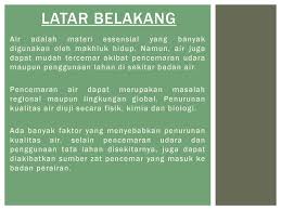 Faktor pencemaran alam sekitar dan langkah mengatasinya. Penurunan Kualitas Air Di Parit Perdana Pontianak Kalimantan Barat Ppt Download