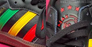 The strip is a tribute to marley's three little birds . Adidas Ajax 21 22 Third Kit Shoes Leaked Inspired By Bob Marley