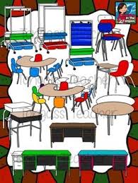 Classroom Furniture Clipart Bundle Classroom Furniture Clip Art Pocket Chart Stand