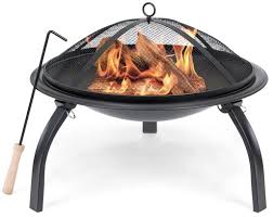 Transform your backyard · satisfaction guaranteed Folding Steel Fire Pit Bowl With Mesh Cover Only 34 99 Shipped Reg 89 Money Saving Mom