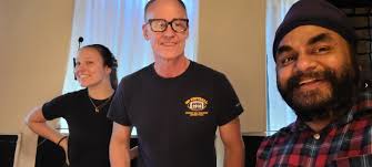 My gaffer Cadence and my 1st AD Harpreet. Solid team.