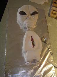 Alien autopsy cake