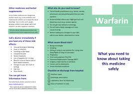 See pictures of other causes of women's hair loss, and learn about treatments for thinning hair. Warfarin Information Brochure