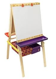 Kids Easels B Toys Easel Does It Folding Wooden Art Easel With Chalkboard Whiteboard And Storage Bins Read More At Th Art Easel Storage Bins Kids Easel