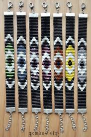 Black And White Bracelet Pattern Bead Loom Bracelet Black And White Bracelet Blue Bracelet Bead Loom Bracelets Loom Bracelets Loom Beading