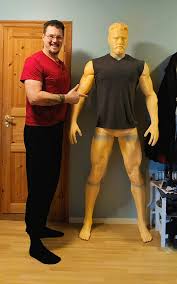 I'm a cosplayer, and having a manequin makes building armor a lot easier.  Finding a manequin that's my size, 6'8 (204cm) is not easy. I made this  print in two days on