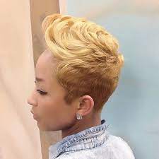 The short mohawk looks expressive and fancy. 80 Amazing Short Hairstyles For Black Women Bun Braids